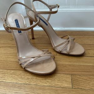 Stuart Weitzman Women's Tan Strappy Heels